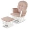 Costway Glider and Ottoman Cushion Set Wood Baby Nursery Rocking Chair Beige/Brown/Dark Grey/Light Grey/Pink/Grey